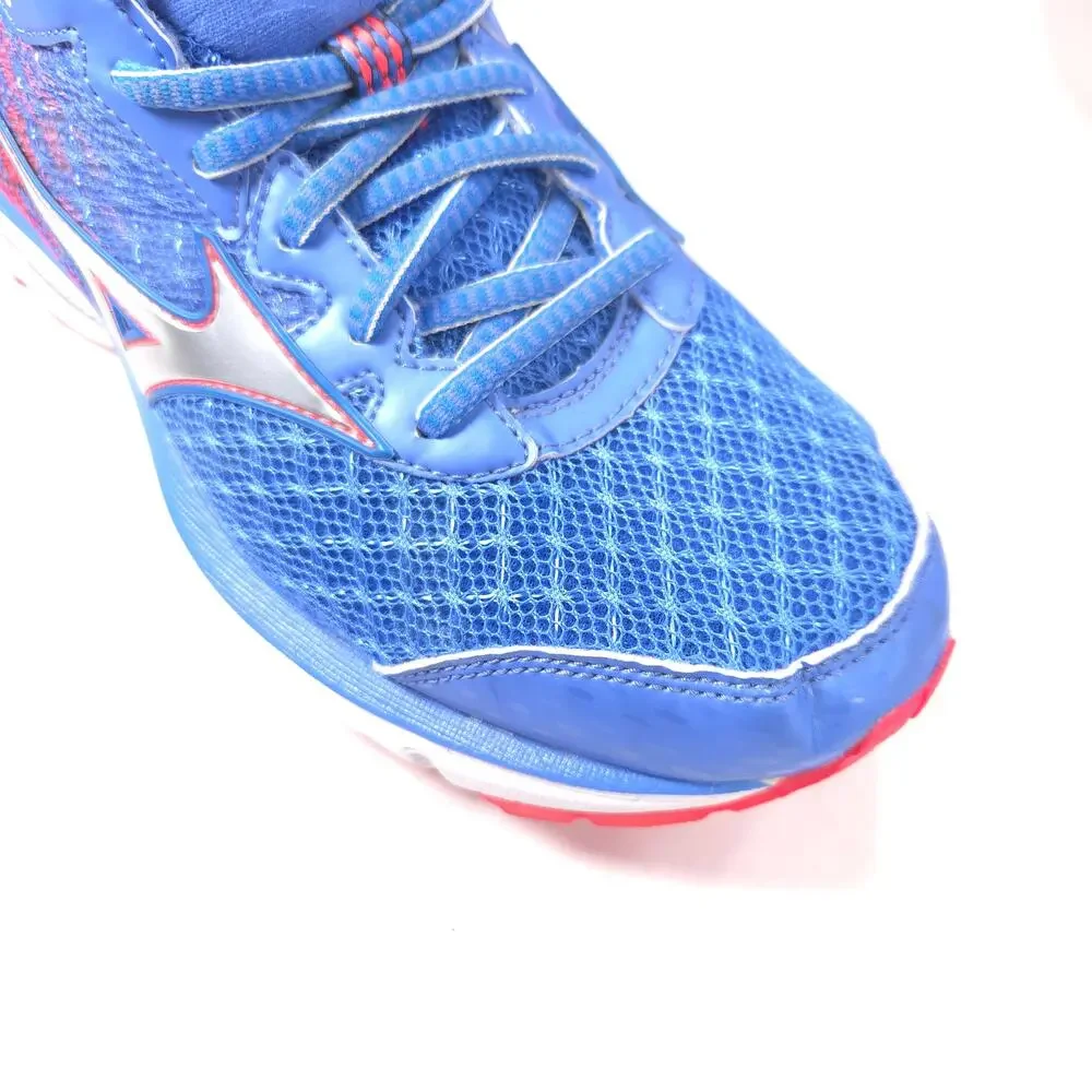 Mizuno Wave Rider 19 Athletic Shoe Womens Size 7.5 J1GD160301 Blue Red